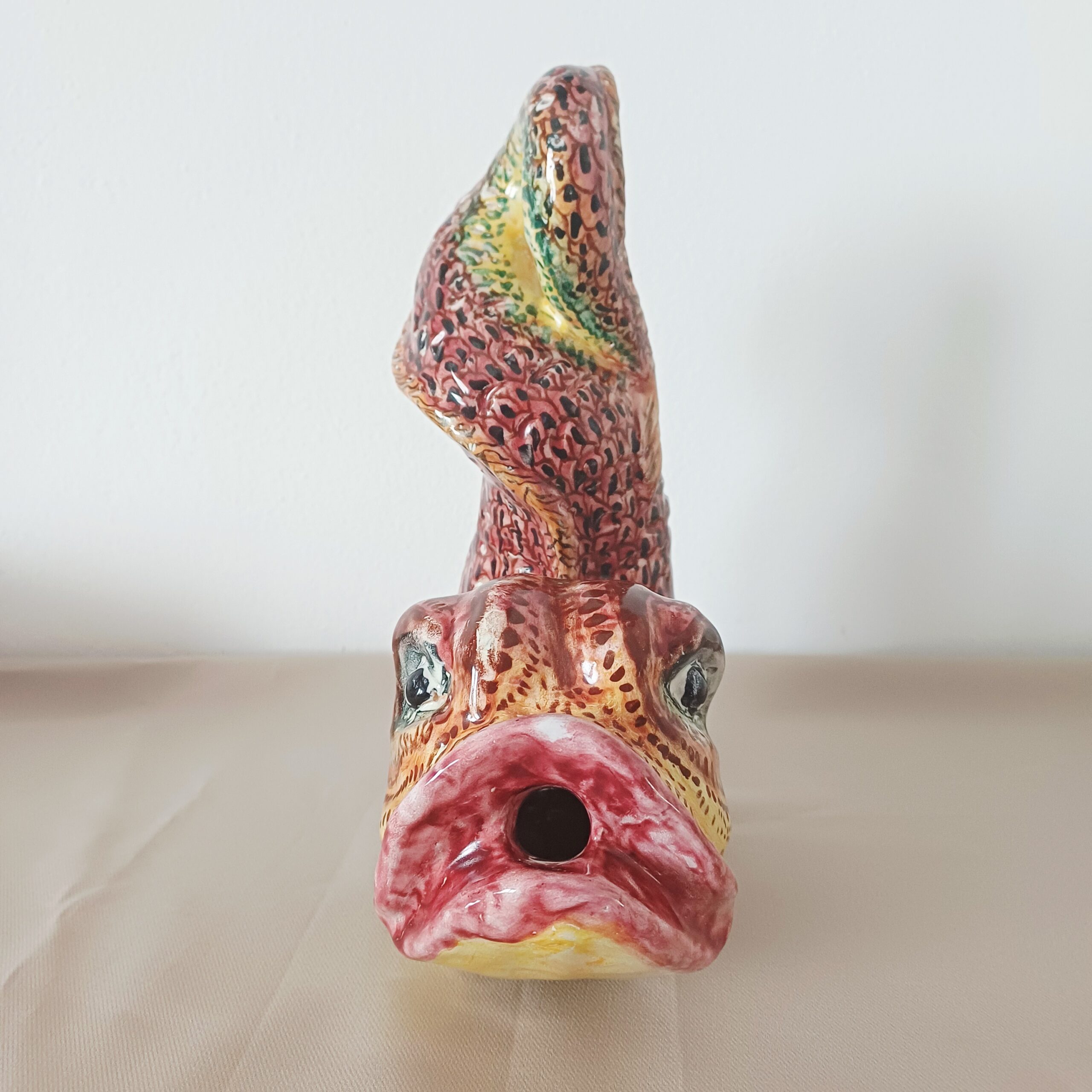 SCULTURA PESCE CERAMICA MULTICOLORE FIRMATO PISAPIA - immagine 2
