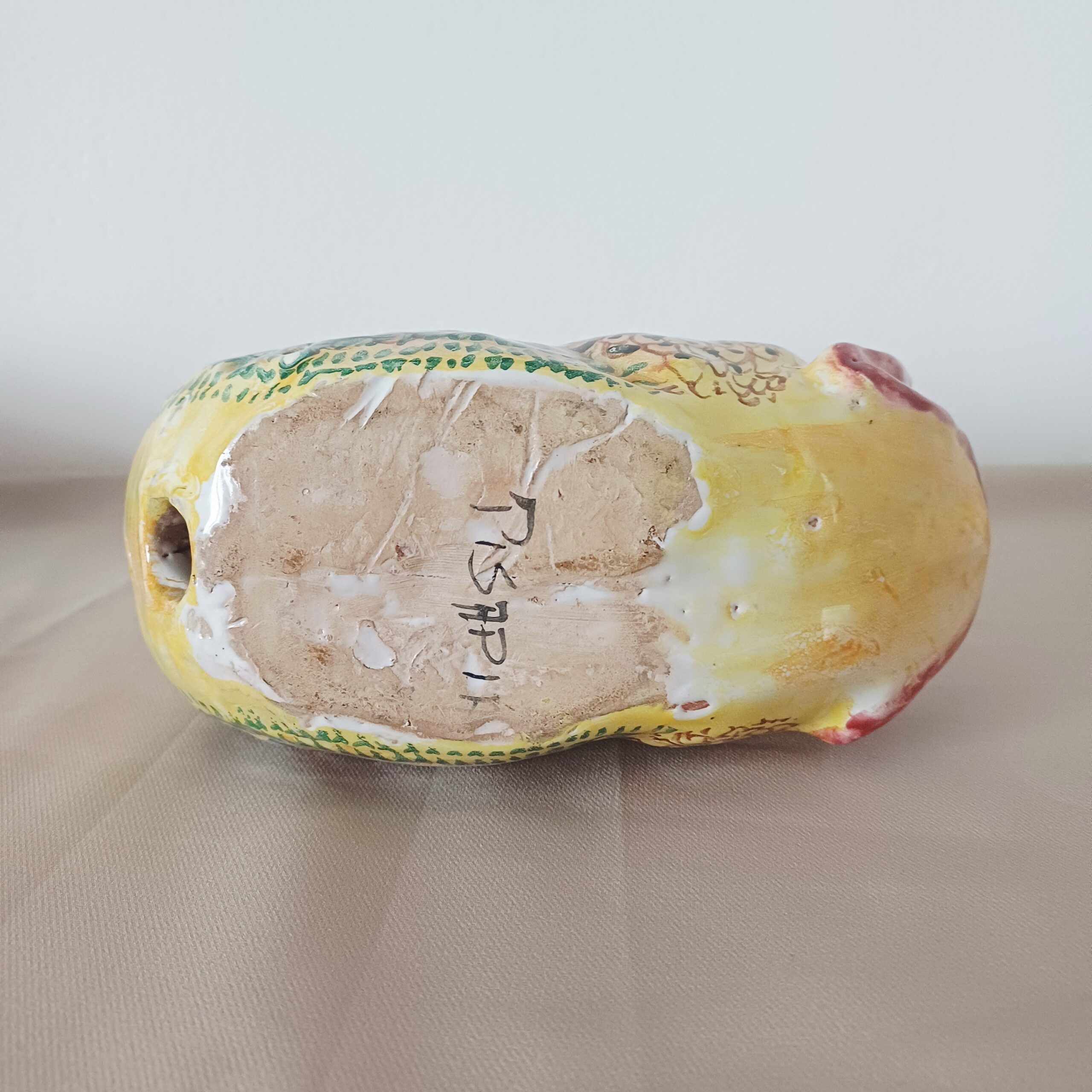 SCULTURA PESCE CERAMICA MULTICOLORE FIRMATO PISAPIA - immagine 6