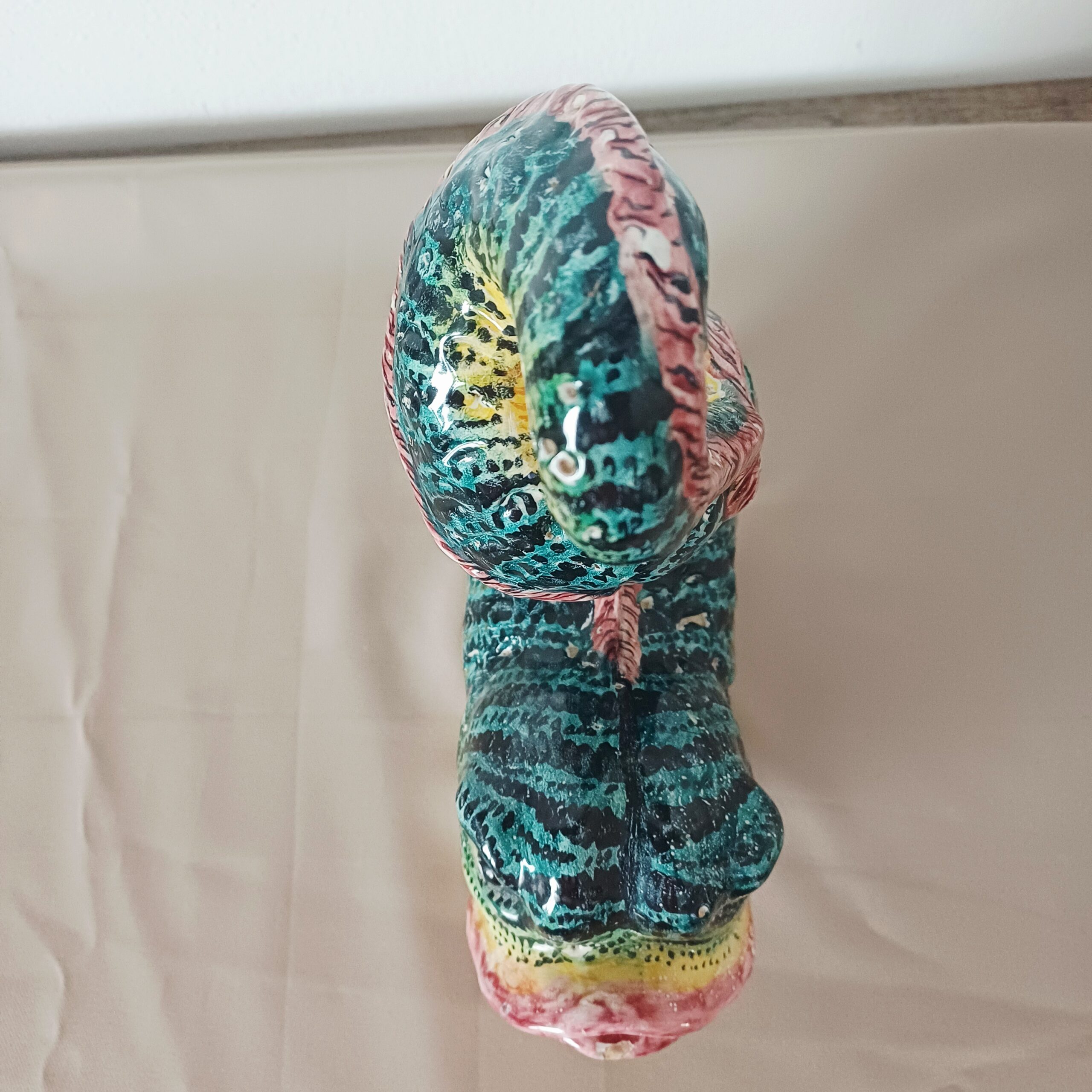 SCULTURA PESCE CERAMICA MULTICOLORE FIRMATO PISAPIA - immagine 4