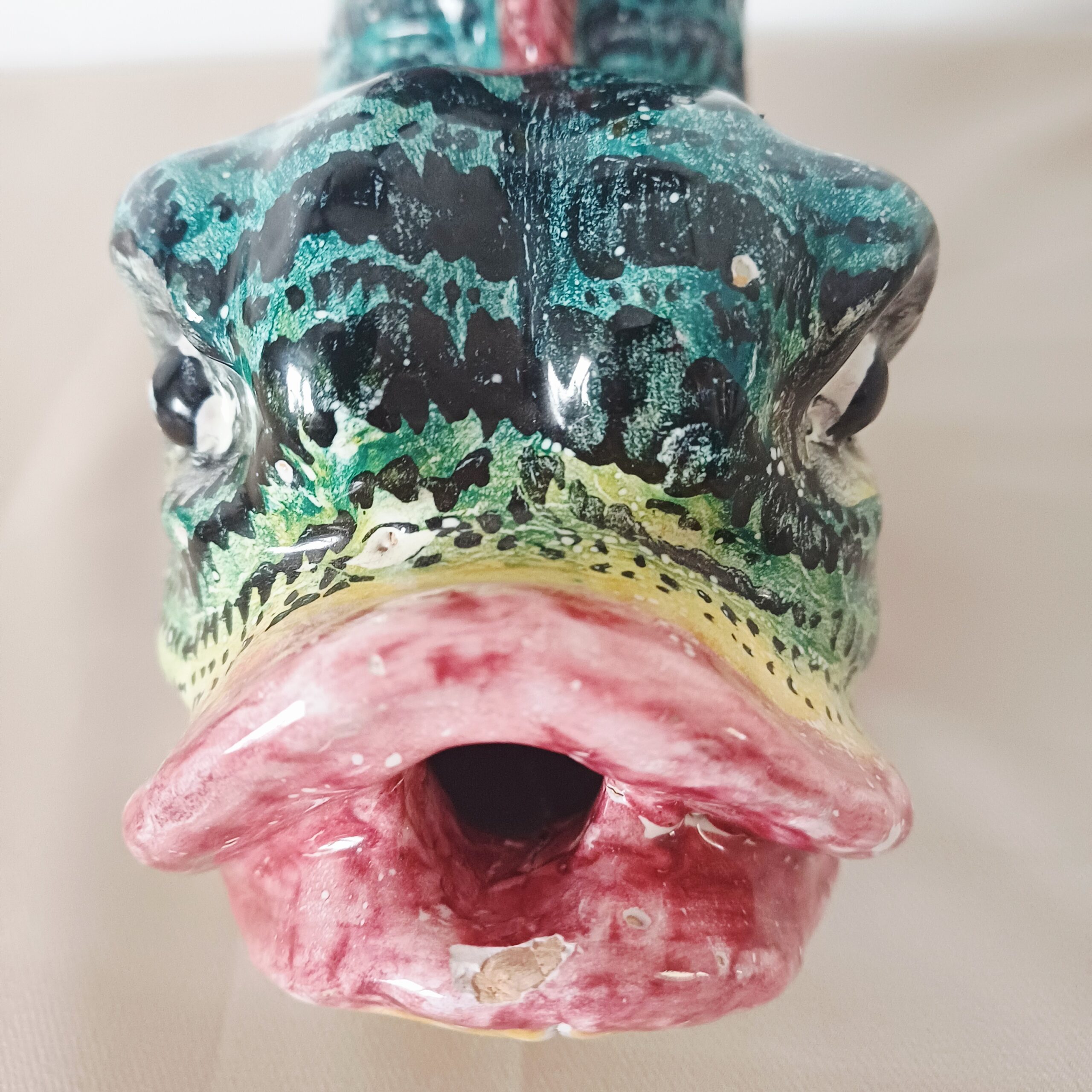SCULTURA PESCE CERAMICA MULTICOLORE FIRMATO PISAPIA - immagine 6