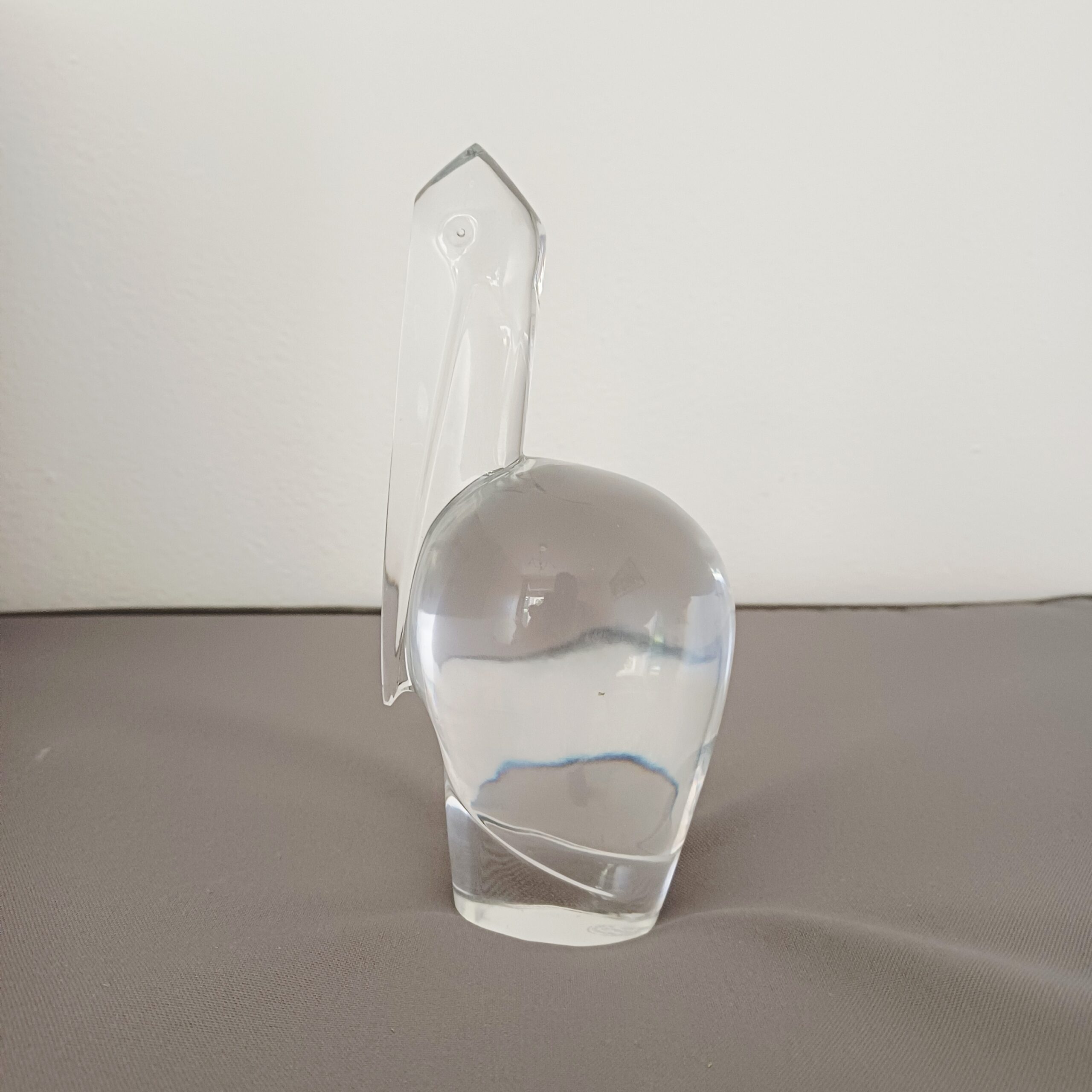 Scultura Pellicano Baccarat France Cristallo Design Modernista Vintage Design - immagine 6