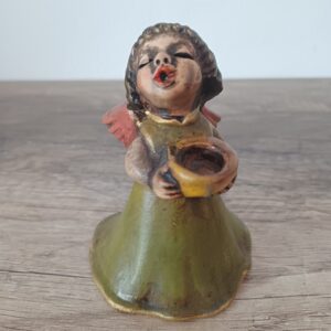 ANGELO THUN 10 cm COLORE VERDE ORO ROSSO VINTAGE VECCHIA PRODUZIONE ETICHETTA ORIGINALE