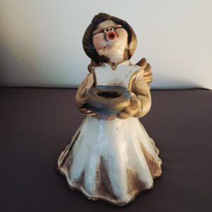 ANGELO THUN 20 cm COLORE BIANCO ORO VINTAGE VECCHIA PRODUZIONE ETICHETTA ORIGINALE 