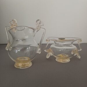 COPPIA PICCOLI VASI VETRO MURANO FIRMATI GIOVANNI CENEDESE