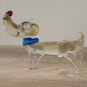 SCULTURA CANE BASSOTTO VETRO MURANO
