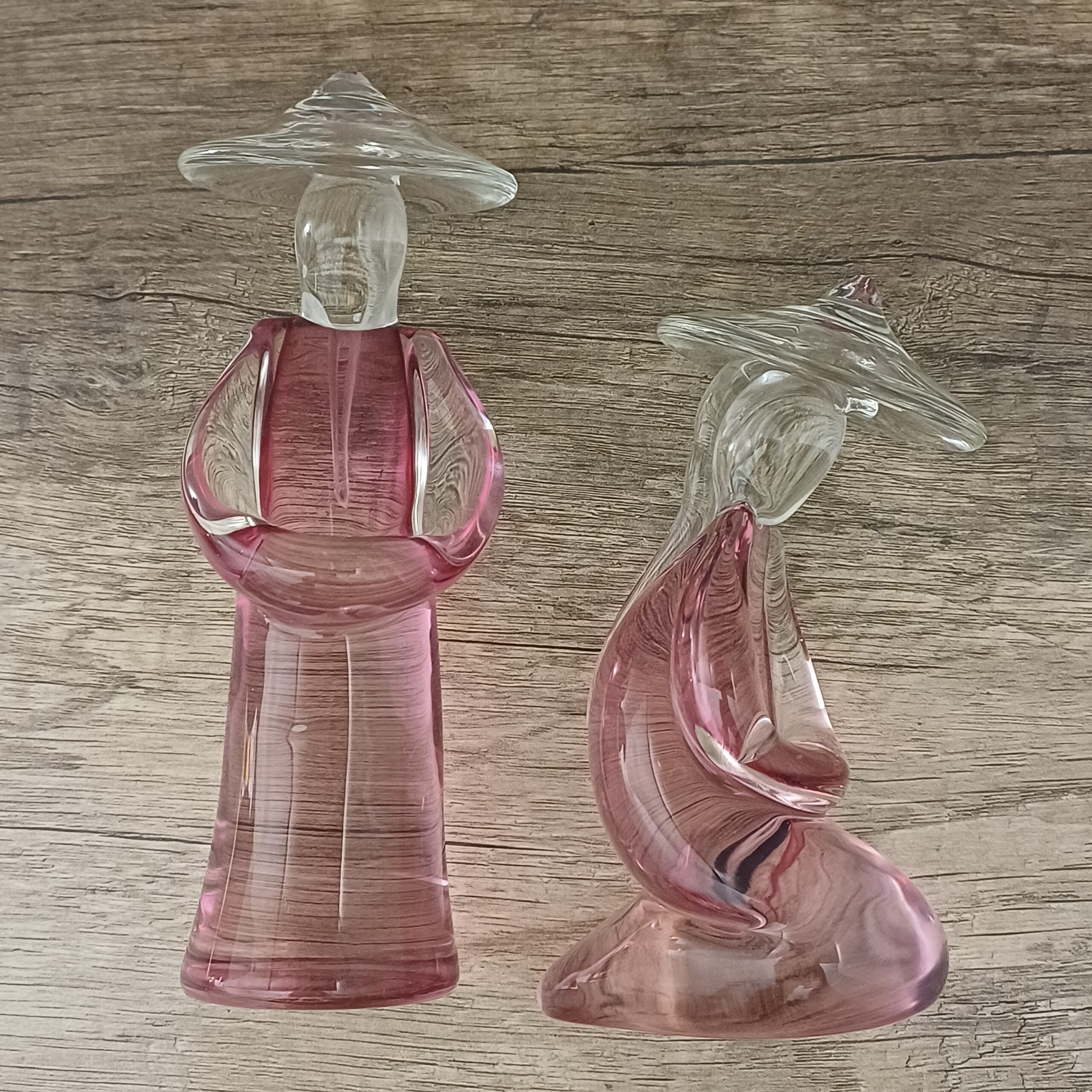 COPPIA SCULTURE RAFFIGURANTI FIGURE CINESI VETRO MURANO - immagine 4