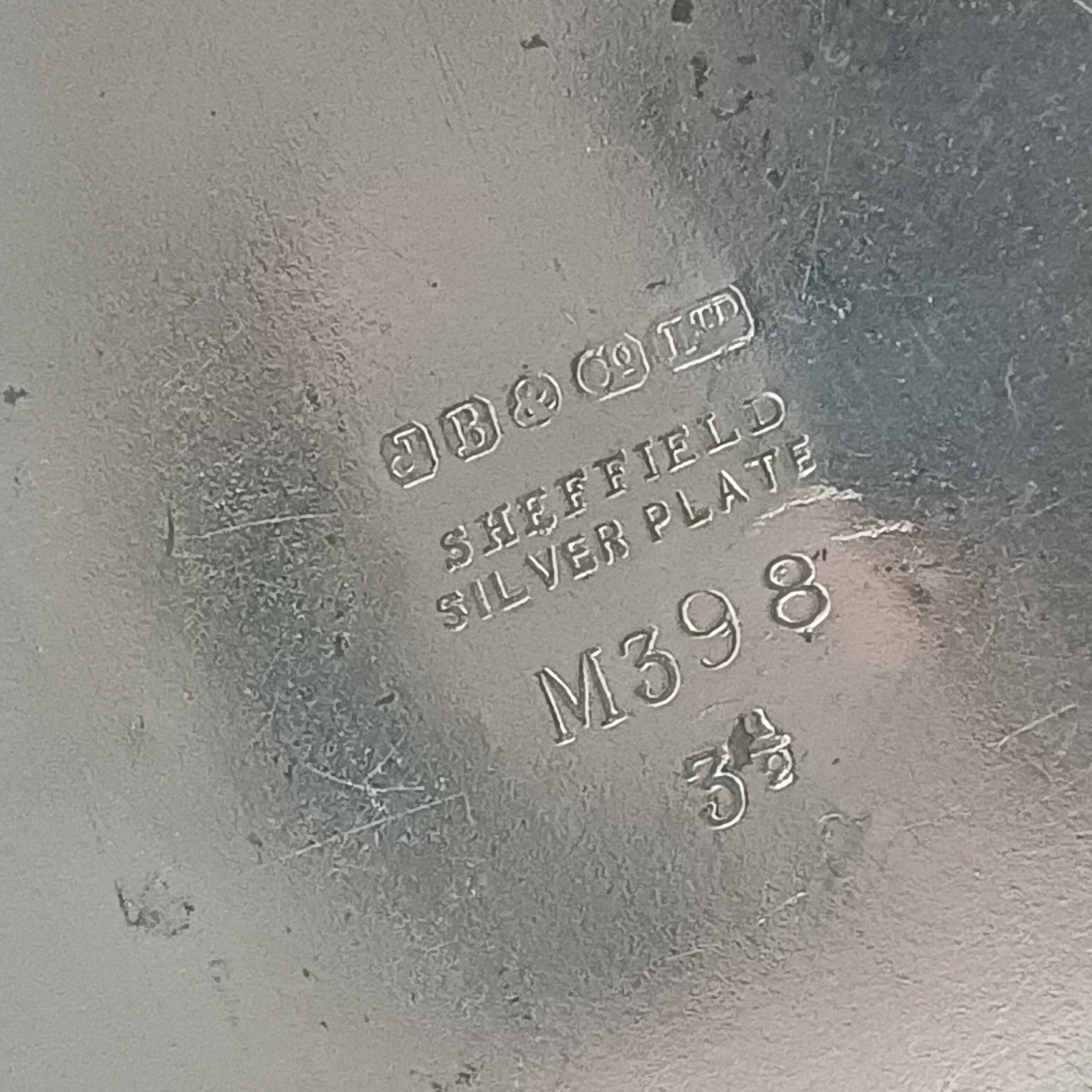 TEIERA SHEFFIELD SILVER PLATE J. B. & CO LTD DECORO FLOREALI - immagine 9