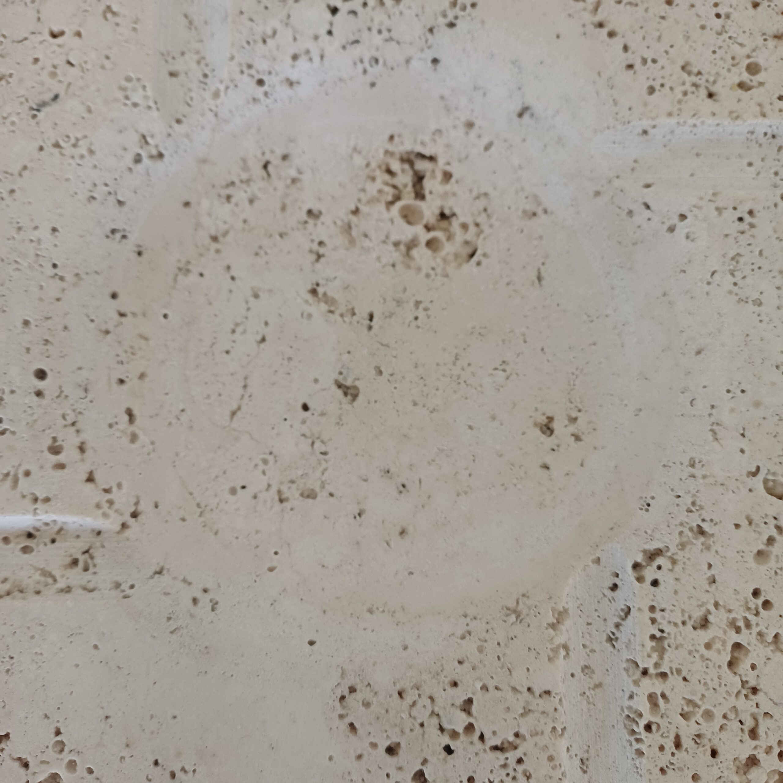 Posacenere in travertino quadrato vintage anni 70 design italiano modernariato m - immagine 3
