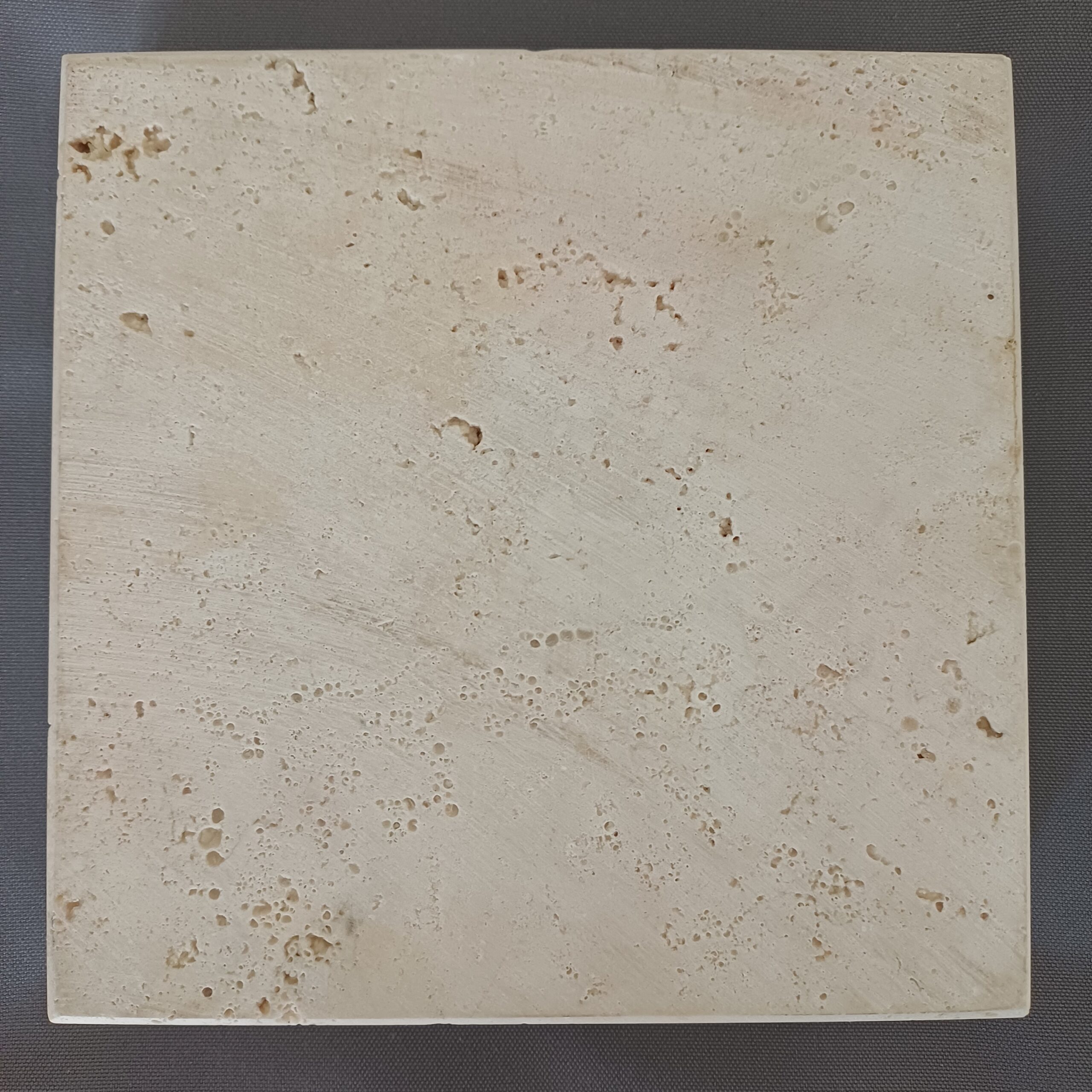 Posacenere in travertino quadrato vintage anni 70 design italiano modernariato m - immagine 4