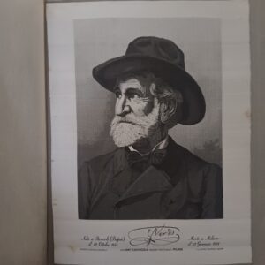Giuseppe Verdi Disegno Seta Chichizola Milano Ritratto Vintage Arte Collezione